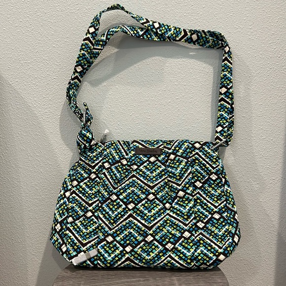 NWT Vera Bradley Hadley Crossbody in Rainforest Purse Blue Green - Picture 1 of 6